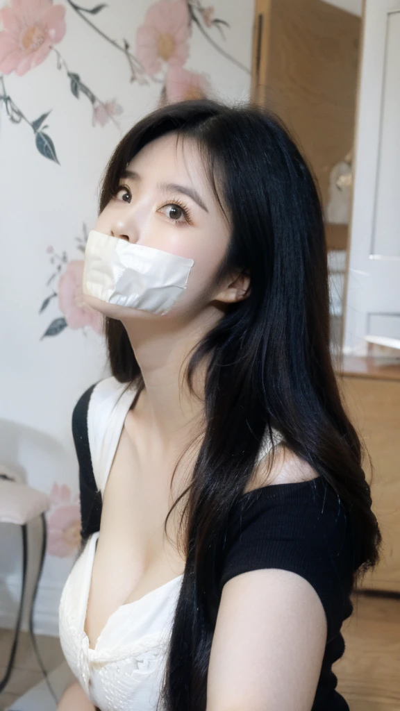 Malay girl, (debris flies:1.2),(8K high quality), (highest quality), q(RAW image quality), (reality), (that'realistic:1.37), Big eyes,long eyelashes,that'exquisite(Live-action realistic style),ultimate face,✤ Light and shadow,clear facial features,milky white skin, high detail skin,realistic skin details,visible pores,(Super detailed),(short hair),best portrait,((Photo taken from a distance, from the front)), only one girl, cute type,fine and beautiful eyes, beautifully detailed nose, highly detailed skin) ,(Beautiful face with double eyelids), (realism: 1.4),excellent details, ultra high resolution,,,delicate and beautiful face,,25 years old,(beautiful face 1.4),thin,,((Photographed in a hospital operating room)),, ((Wearing a nurse's uniform and making eye contact with the audience)),Wearing a nurse cap,(The hospital is white.),,very beautiful legs,((Crouch in front of the viewer))),squat with your legs slightly open,the hospital floor is white,Crouch in front of the viewer,((Crouch in front of the viewer)), (( girl, slim, Thin waist, thin thighs, thin arms, smile)), (((facing up, (view from above:1.2), semen on , penis facial, cum, pov, ((mouth gagged, tape gag)), Close ~ eyes)))