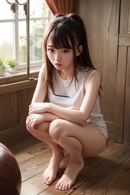 Highest quality、masterpiece、High sensitivity、High resolution、Detailed Description、Slender women、Athletics、Crouching Start、
