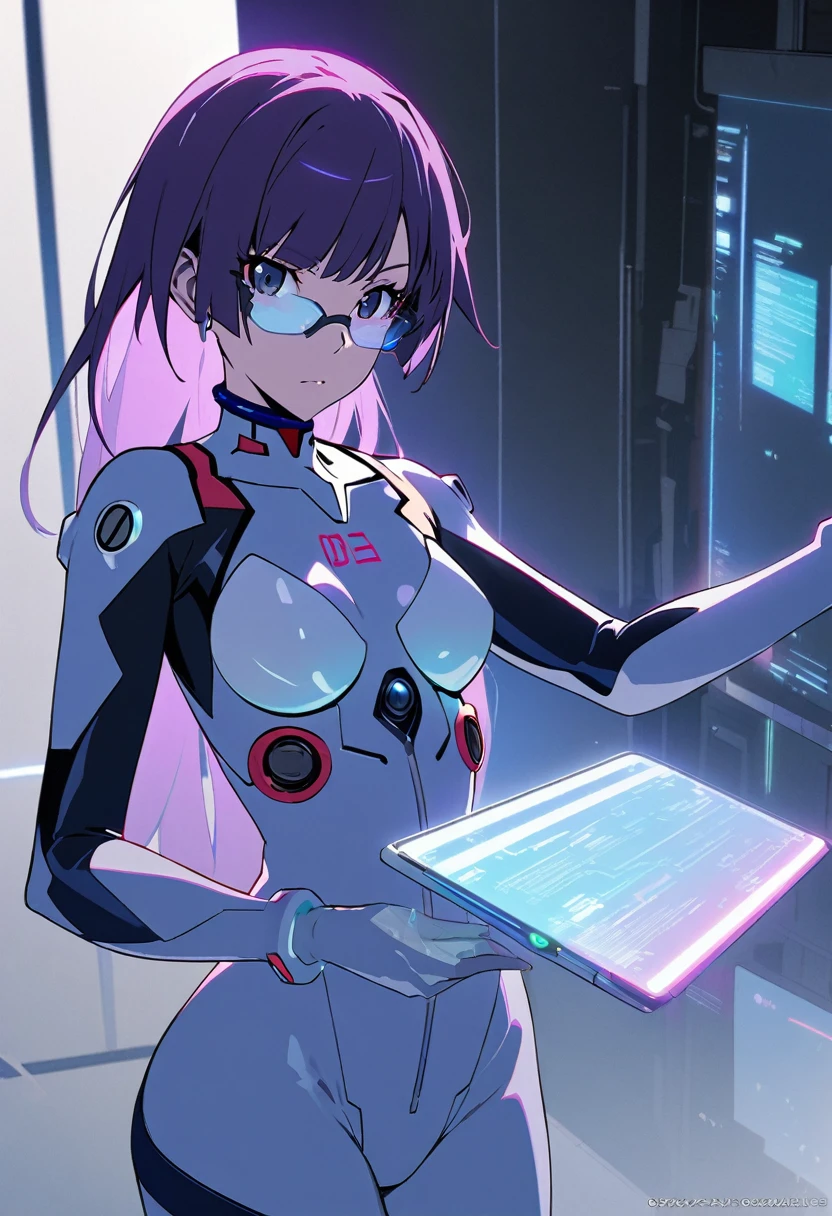 (extremely detailed fine touch:1.3), girl, solo, electric shock, nude, 1 giril, front shot, a magical girl who once saved the world, now in the core of a nuclear fusion reactor, her whole body connected to machines with cables and tubes, half of her body submerged in water of blue light, deep sleep and expression of agony, flexible cable hanging from the ceiling, dark blue hair, straight short bob.