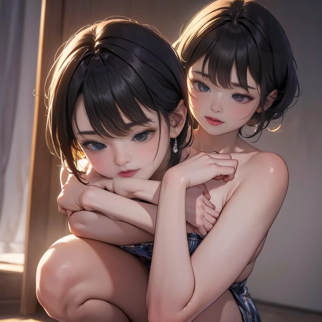 works as a realistic manager (((in the dark, in the dim deep mountain pass, looking away, round face))), ((standing and squatting, showing off her pubic hair)), wide spread legs, blouse, earrings, short hair, , insane details, real skin pores, real skin, stretch marks, moles on skin, photorealistic, (YES SFW:1.5), sfw, sfw, full body, bare feet, long hair, realistic hands. [The character is surrounded by mist, evoking a mysterious and eerie atmosphere. The lighting is dark and atmospheric, with smoke adding a touch of sinister ambiance. Best quality image, HDR enhancement, showcasing the utmost level of detail and realism, full body shot:1.5]. [8K, Best Quality, Ultra High Resolution, (highly detailed CG unity 8k wallpaper), (best photo), (best shadows), isometric 3D, octane rendering, ray tracing, highly detailed, (Best quality, 4K, 8k:1.2), absurdity, ultra detailed, (realistic, photorealistic, photorealistic:1.37), complex parts, HDR, (complex parts:1.12), (hyper detailed, hyper realistic, Soft lighting, spicy:1.2), (complex parts, Hyper detailed:1.15). Blurred foreground. (backlit), masterpiece, high quality, brightness, chromatic aberration, foggy smoke, shadows, contrast, clear sky, (warm hue, warm tone), high details, natural reflections]. (YES SFW)