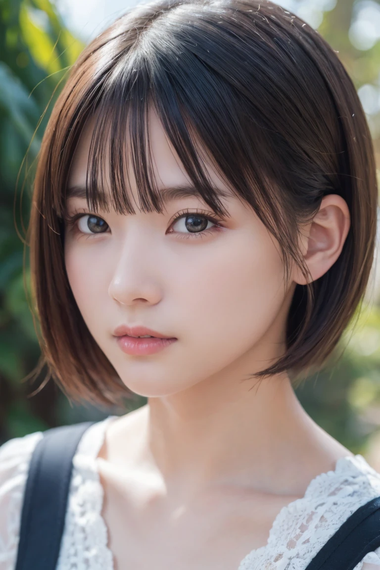 , Long winded [Blue-black:.3] hair,View your viewers, (masterpiece:1.3), (8k, Realistic, RAW Photos, Highest quality: 1.4), Japanese, (One girl), Beautiful Face, (Realistic Face), (black hair, short hair:1.3), beautiful hairstyle, Realistic eyes, Beautiful attention to detail, (Realistic Skin), Beautiful Skin, Charm, Ultra-high resolution, Ultra-realistic, Very detailed, Golden Ratio,