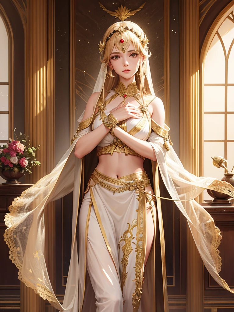1 20 year old girl, 1 goddess Athena, pink purple silk dress, beautiful goddess Athena face without blemishes, delicate yellow nightgown, long thin sequin nightgown with many sexy black lace details, 1 beautiful thin red silk cloth half veil, female saint legend, female saint icon, beautiful goddess style glitter, dark and mysterious version, vermilion lips, plump red lips, not smiling, mouth closed, delicate and beautiful pino detailing, delicate and beautiful lip detail, , (pure and flawless face: 1.9), female saint body, round chest, big and round breasts, phoenix brooch, long flat bangs, (7-color rainbow hair: 1.9), flower stickers tattoo on forehead, beautiful clear face and well-proportioned eyes, (transparent yellow eyes: 1.8), (big round eyes and makeup, sexy wet eye makeup, very beautiful and meticulous hair makeup, long and delicate blonde hair, delicate, body image: 1.8), figure: and vivid, (stars that make up the sky: 1.7), (the sky of heaven and the fictitious gate of time and space: 1.8), fictional art, RAW photos, hanfu photos, best photos, high resolution, best quality, best photos, best goddess quality, 8k female, super 8 single saint portraits, truest color schemes, masterpieces, best beauty brands, best hair jewelry, brand real photo, dark studio, border light, two-tone lighting, (rose white skin: 1.4), (high skin detail: 1.1), 8k uhd, d slr, soft light, 8k, high quality, candid, volume Smooth and sharp, 10x pixel increase, sexy goddess, sexy goddess, (background space: 1.8), (most beautiful aurora eyes: 1.7), beautiful eyes, aurora beautiful and flowery, (beautiful single girl: 1.8), (more details:0.8),