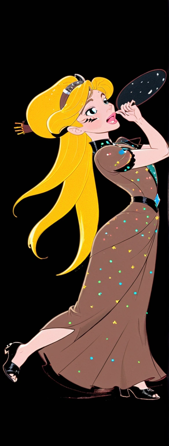 Cate Blanchett, age 25, is in costume as Princess Daphne from video game Dragon's lair. Damsel in distress, dramatic poses, overly sexual, dangerous dungeon setting
