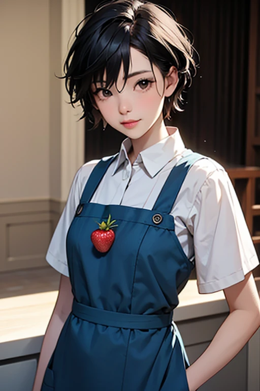 mother,Married Woman,apron,Black Hair,kind,short hair,Berry Short,Short Hair,