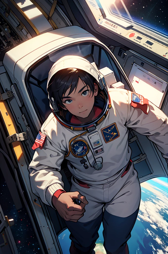 Make an astronaut in space 