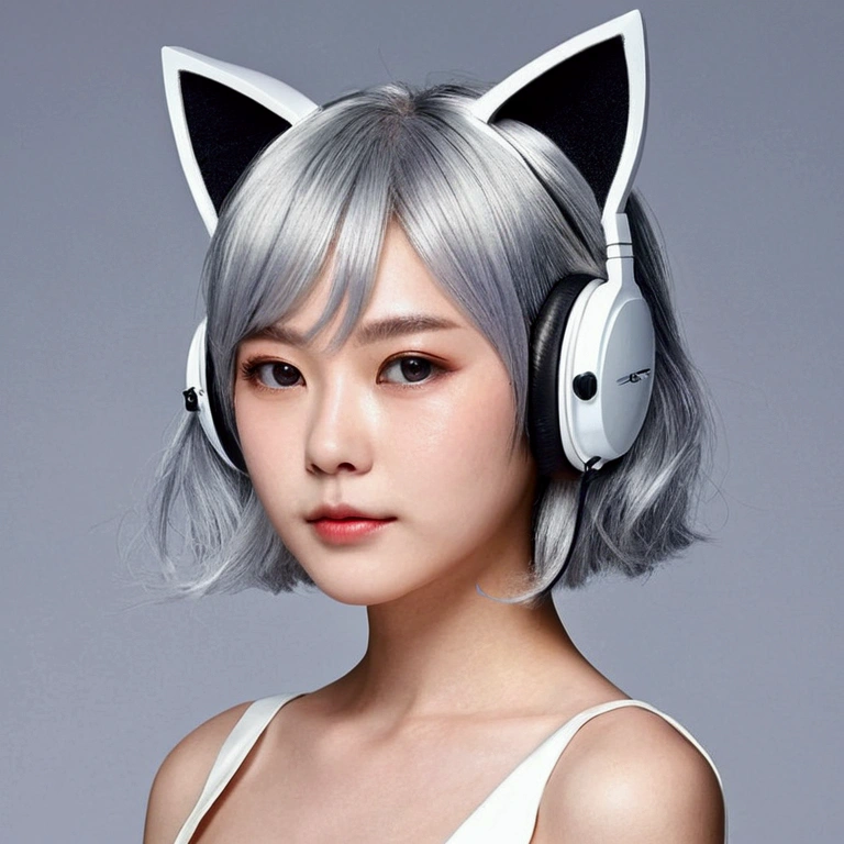 Cat ear、Silver Hair、technology
