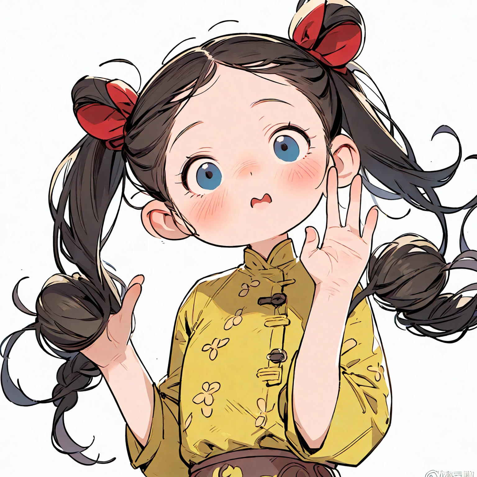 whole body, Complete plan:1.3,(1 beautiful young woman:1.4, ((alone)) with twin pigtails hairstyle beautiful hair:1.4), dynamic and fun pose ,Modern clothing, animated style, Nice orange priest anime costume., detailed face, pretty eyes, cute expression, hyper detailed and smooth soft lighting, facing the camera, detailed representation, vibrant colors, elegant, Capricious, Very detailed, 8k, photorealistic