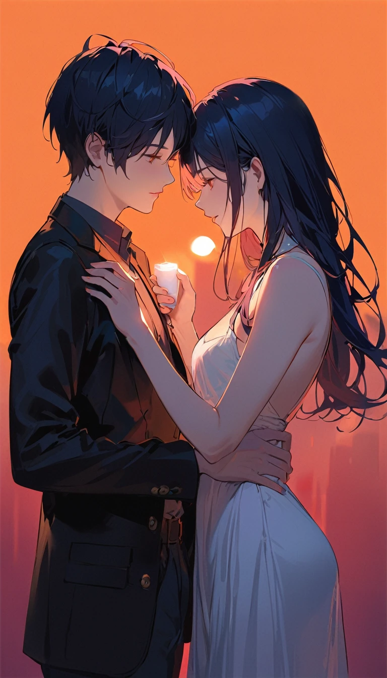 A person holding someone's hand,