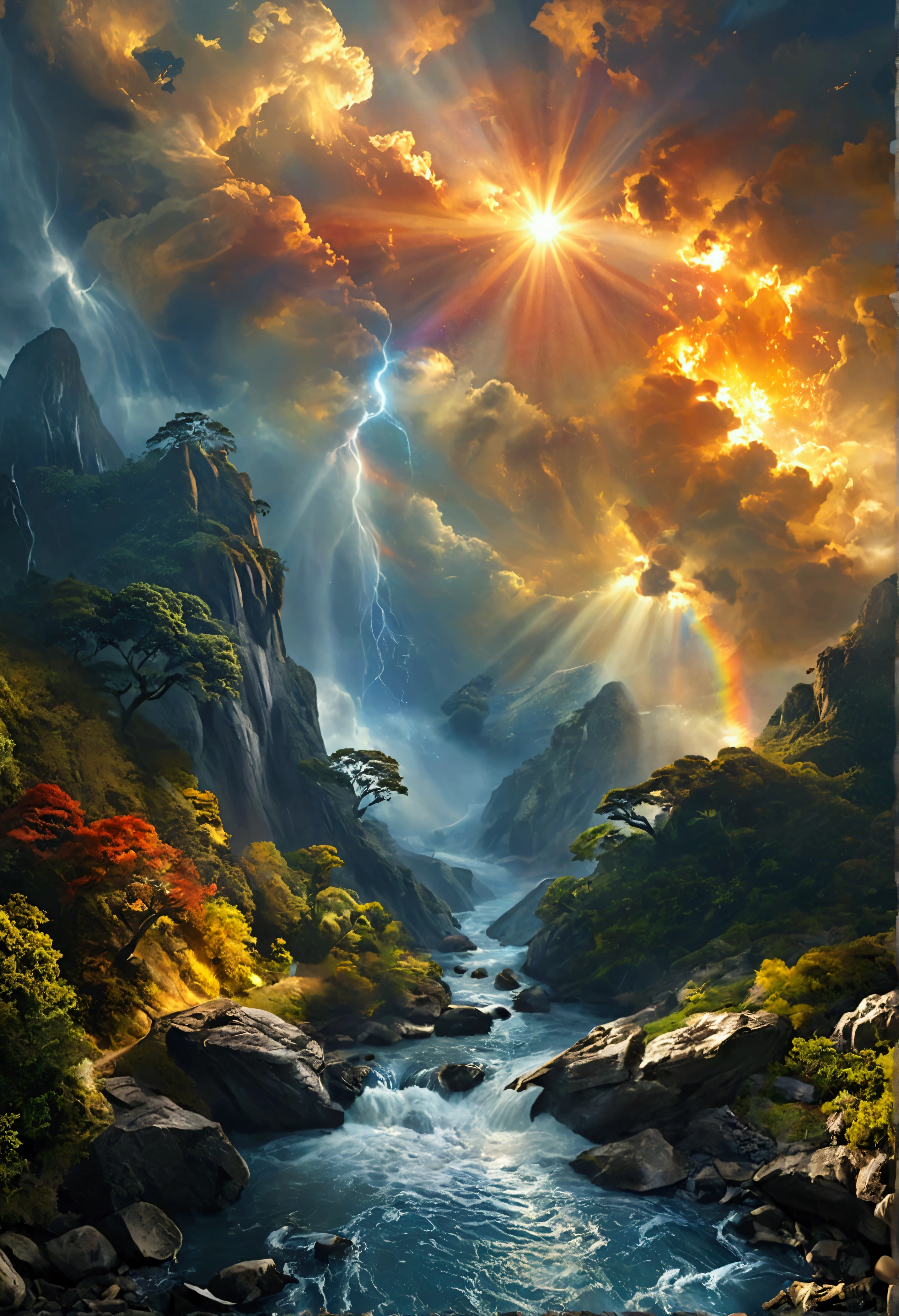 Creation 1. In the beginning、God created the heavens and the earth。 2 The earth is in chaos.、Darkness was on the face of the deep、The Spirit of God was moving over the face of the waters。 3 And God said。
「Let there be light。」
thus、There was light。 4 God Sees the Light、It was deemed good。God separates the light from the darkness、 5 The light is called day.、Darkness was called night。There was an evening、There was a morning。It is the first day。