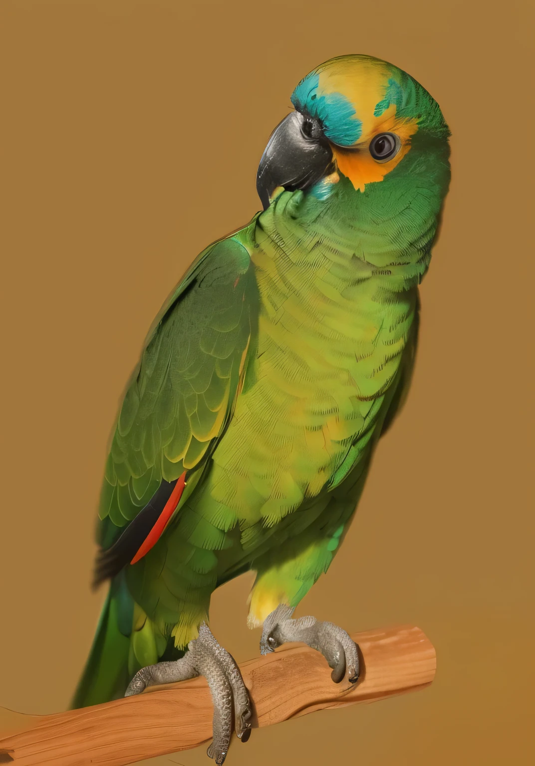 a beautiful parrot, he is very happy, the image is very detailed