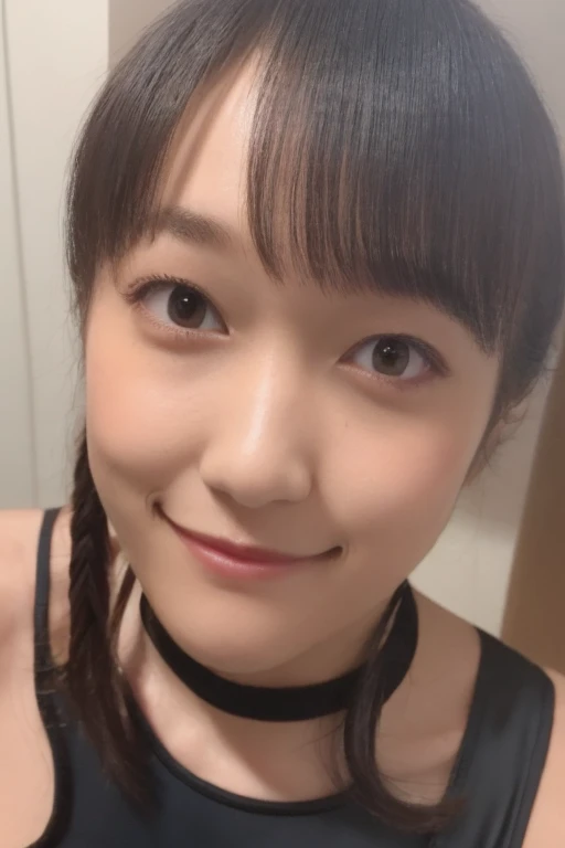 gorgeous woman, 1 girl, white one-piece swimsuit:1.2, skinny, healthy, perfect body:1.2, abs:1.1, dark brown hair:1.1, rain wet, wet body:1.2, night pool room:1.6, ultra-detailed face, detailed lips, detailed eyes, double eyelids, pubic hair, black skin, trimmed bangs, shy smile, (best quality,8k,masterpiece:1.3)