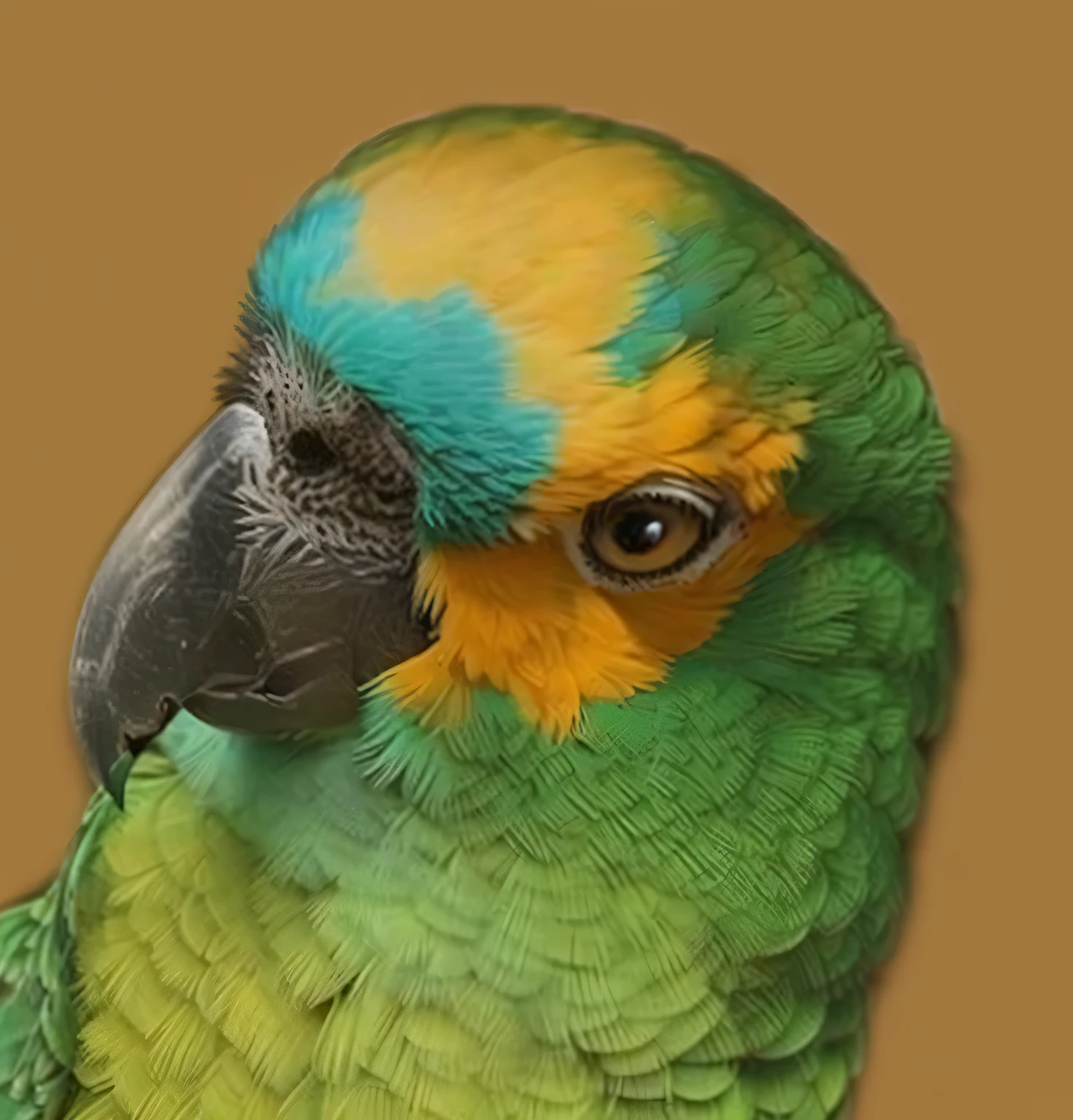 a beautiful parrot, he is very happy, the image is very detailed