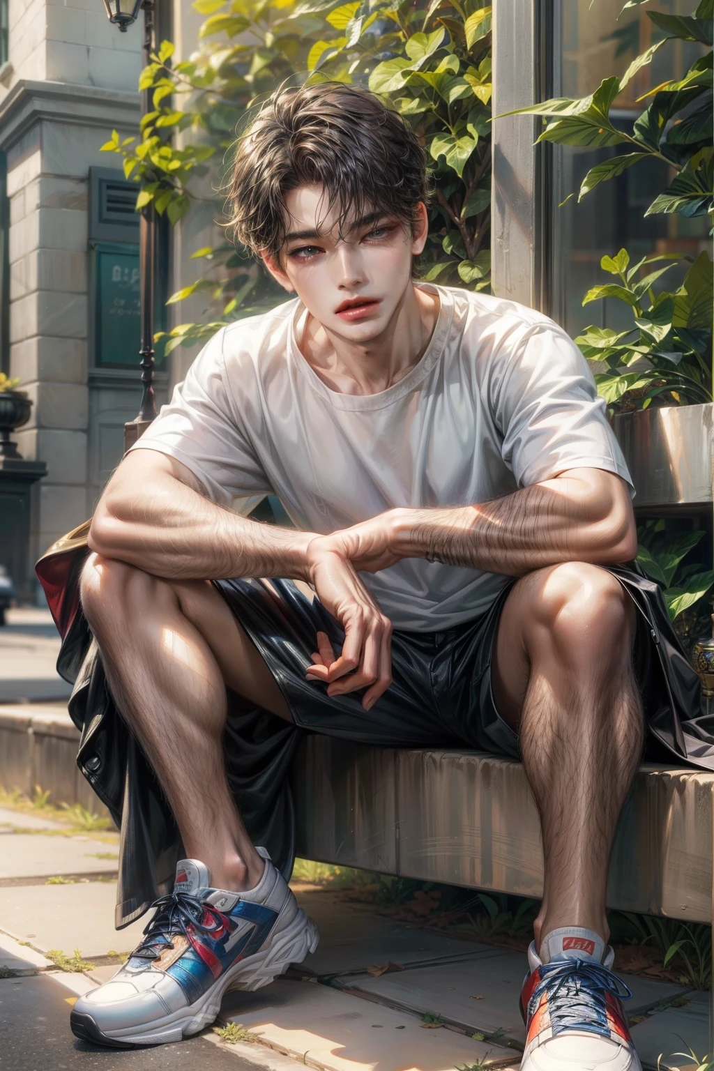 (masterpiece, top quality, best quality, official art, beautiful and aesthetic:1.2), boy, handsome, perfect detailed, colorful, (perfect face), shiny skin, HDR, extremely detailed outfit, detailed background