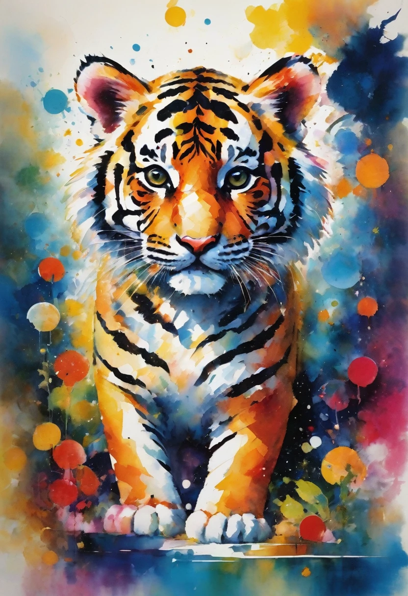 "Visualize a cubist interpretation of a tiger head. Decompose the shape of the tiger head into geometric shapes and fragmented planes, To capture its movement and energy in a unique and abstract way. Incorporate bold watercolors and sharp angles, to convey a feeling of movement and tension. Play with perspective and layering, to create a multidimensional composition, which questions traditional notions of space and form. Be inspired by the avant-garde spirit of Cubism and see nature in a fresh and innovative light.. Unleash your creativity, as you bring this imaginative scene to life on the screen 