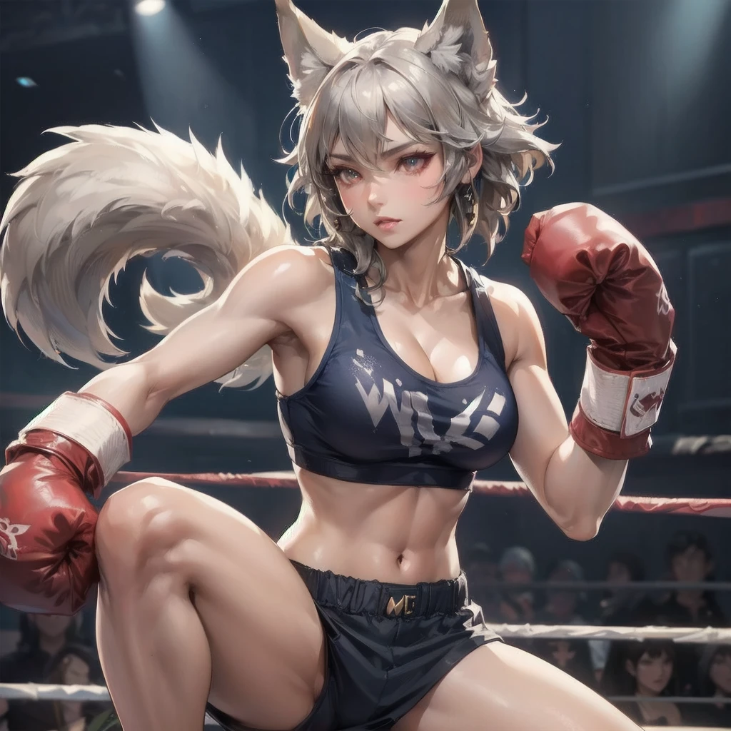 masterpiece, (textured skin), best quality, gorgeous beautiful, (a beautiful girl,wolf ears,wolf tail),detailed clothes,large breasts,narrow waist,, (beautiful face), cinematic lighting, (fantasy anime art ),