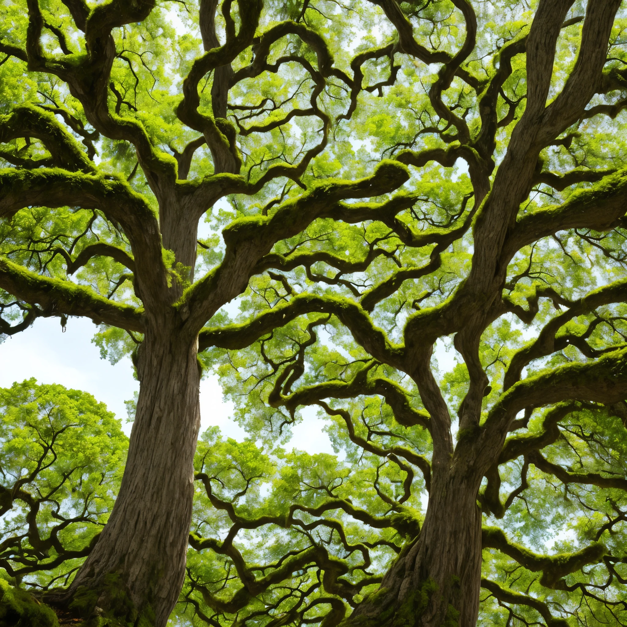 arafed tree with white moss growing on it in a park, spanish moss, beautiful ancient trees, overhanging branches, a beautiful tree, breath-taking beautiful trees, moss covered, breath - taking beautiful trees, oak trees, old trees, knotted trees, tall broad oaks, the treetops of giant oaks, hauntingly beautiful, oak tree