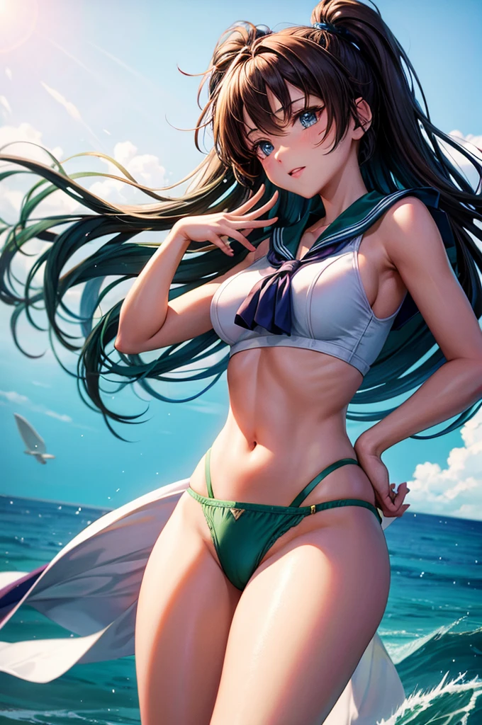 Highest quality、8k、Sailor Jupiter in sexy lingerie
