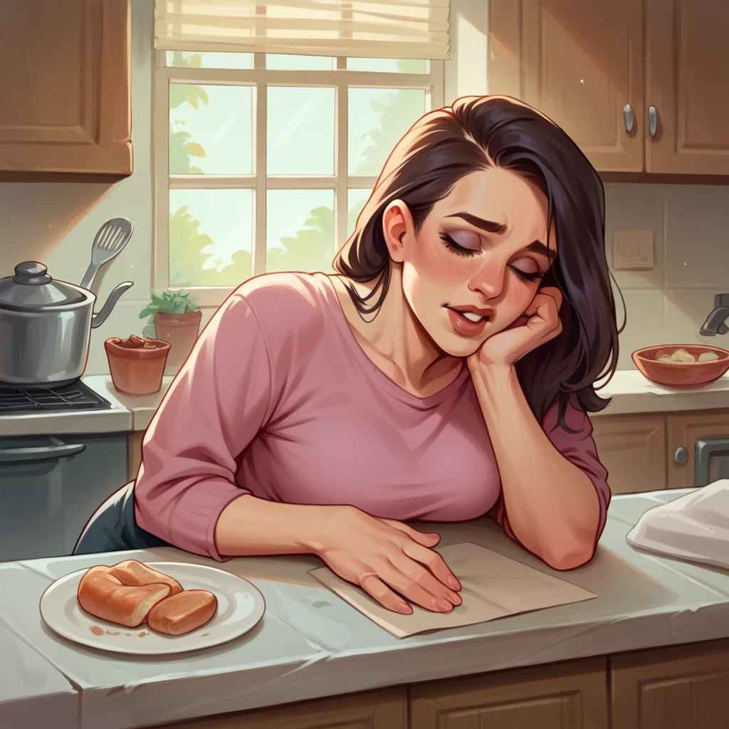 Natalie Portman in kitchen, face fuck
