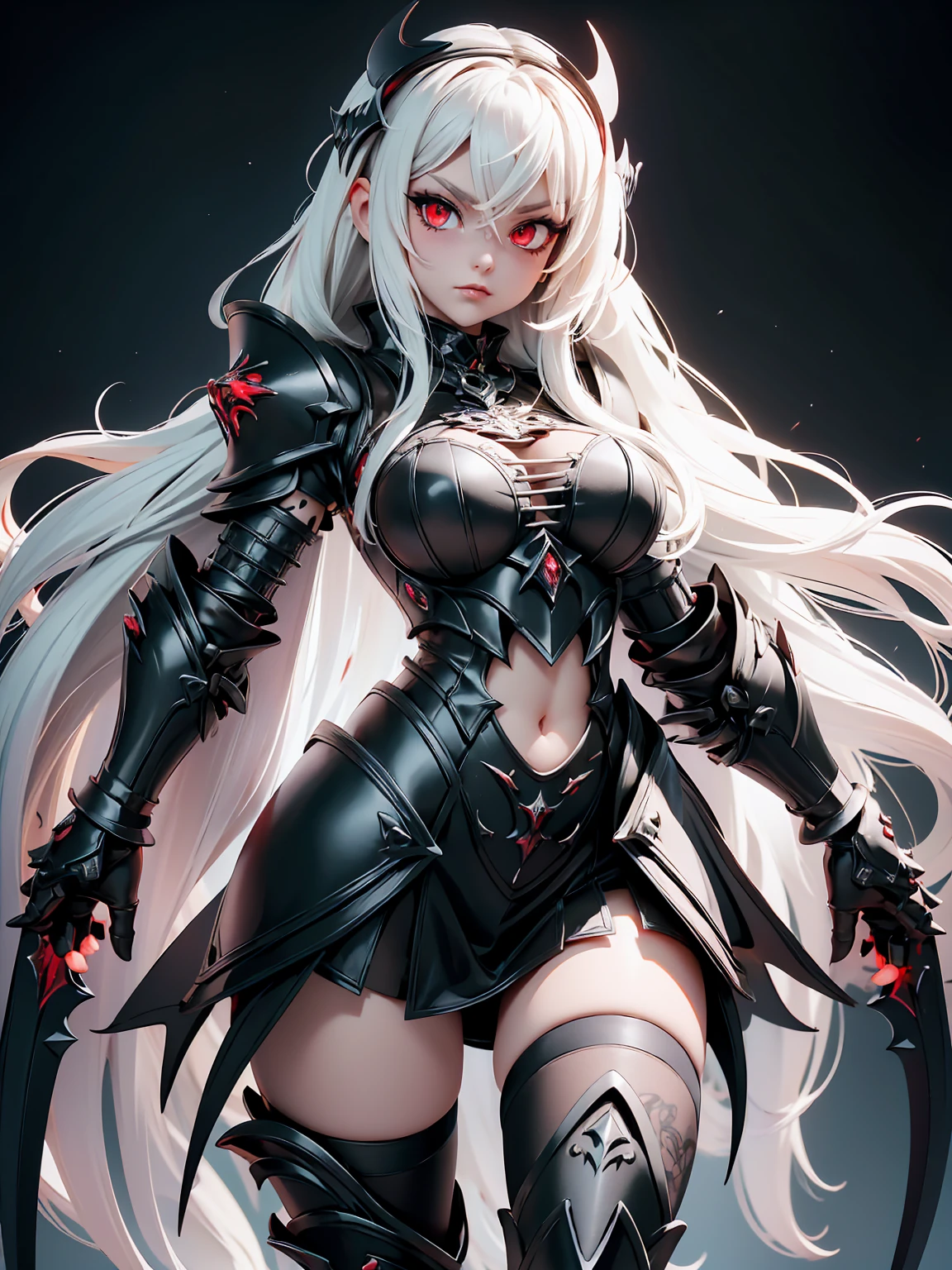 Two ears，Bare hands，Pale skin，比基尼，Taut Underwear，Bare skin，Sexy little succubus，Cute vampire Lori，silvery white hair，Blood-red eyes sparkled，laughingly，