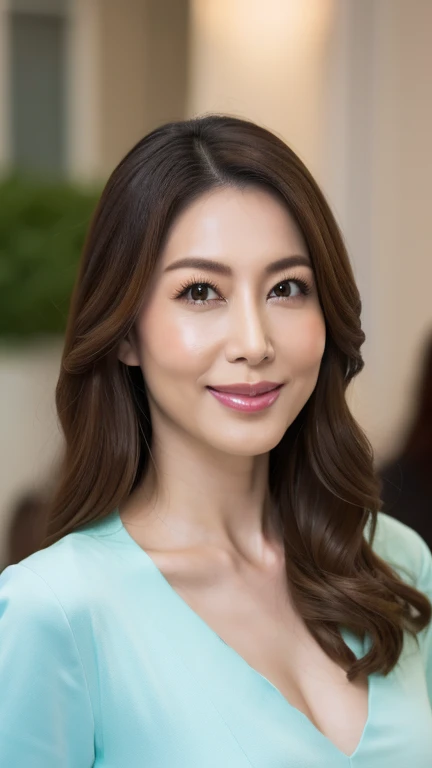 (Cowboy Shot、Highest quality、8k、Award-winning works、Ultra-high resolution)、One beautiful woman、(perfection, Shiny tight dress)、Bright color contacts、perfection Makeup、Bright and shiny lipstick、(Very heavy makeup:1.2)、Beautiful bright eyeshadow、(Big Breasts:1.2)、Long Hair,(brand:1.3)、(Romantic affection:1.1)、私を見た時の最高のsmile、(Many of them emphasize the body line...:1.1)、(Strongly blurred vibrant Harajuku city background:1.1)、(Strongly blurred background:1.1)、Accurate anatomy、Ultra HD Hair、(Ultra-high resolutionのperfectionな美しい歯:1.1)、Ultra-high definition beauty face、Ultra HD Hair、Ultra HD Shining Eyes、輝くUltra-high resolutionの美肌、Ultra-high resolutionの艶やかな唇,smile