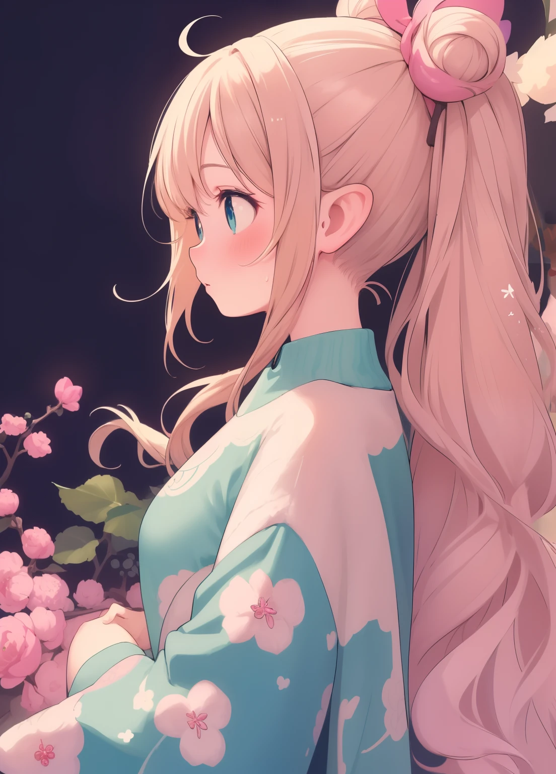 (masterpiece、Highest quality、Highest quality、Official Art、Beautiful and beautiful:1.2)、(One girl:1.3)Hatsune Miku、Twin tails,Beautiful breasts, Katsushika Hokusai, Elf girl profile logo, blue eyes, long blond, Circular frame Ivy, Art Nouveau, article "Pink Girl"、(Highest quality、masterpiece、High resolution、detailed)、animeスタイル、Flat Style、(The eyes shine with rainbow colors、Illuminated by light,detailed美しい顔),  break,Dynamic Angle、extremely detailed、anime