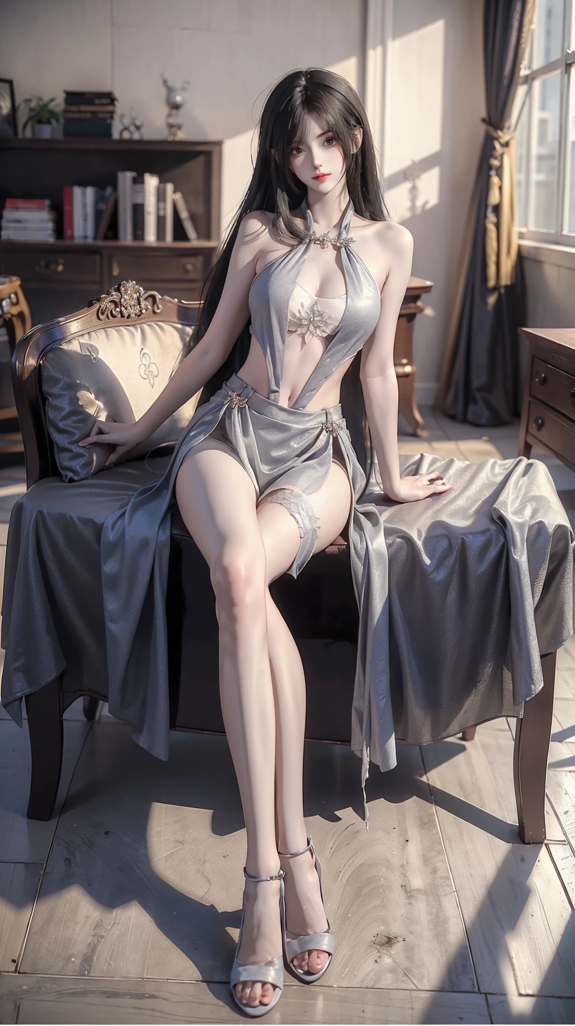 ((masterpiece, best quality)), Delicate face, Character Design Sheet,Whole body love, Rich in details, Multiple poses and expressions, Very detailed, depth, Many parts,beautiful girl,Light,发Light,Red and Gold,Phoenix decoration,gauze,Lace,Lace连裤袜,High heel