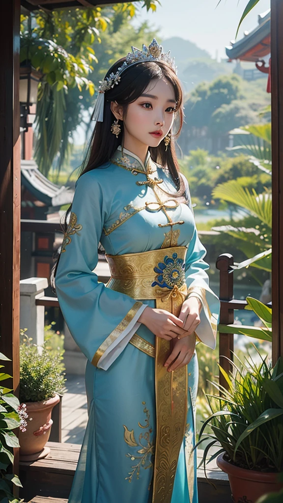 miss grand vietnam 2013 - national costume, queen of the sea mu yanling, inspired by Huang Ji, ao dai, inspired by Jin Nong, inspired by Tang Di, traditional tai costume, chinese costume, inspired by Lan Ying, inspired by Xie Sun, clothes made out of flower, a beautiful fantasy empress, chinese empress, beautiful costume