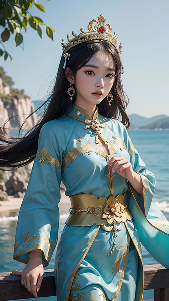 miss grand vietnam 2013 - national costume, queen of the sea mu yanling, inspired by Huang Ji, ao dai, inspired by Jin Nong, inspired by Tang Di, traditional tai costume, chinese costume, inspired by Lan Ying, inspired by Xie Sun, clothes made out of flower, a beautiful fantasy empress, chinese empress, beautiful costume