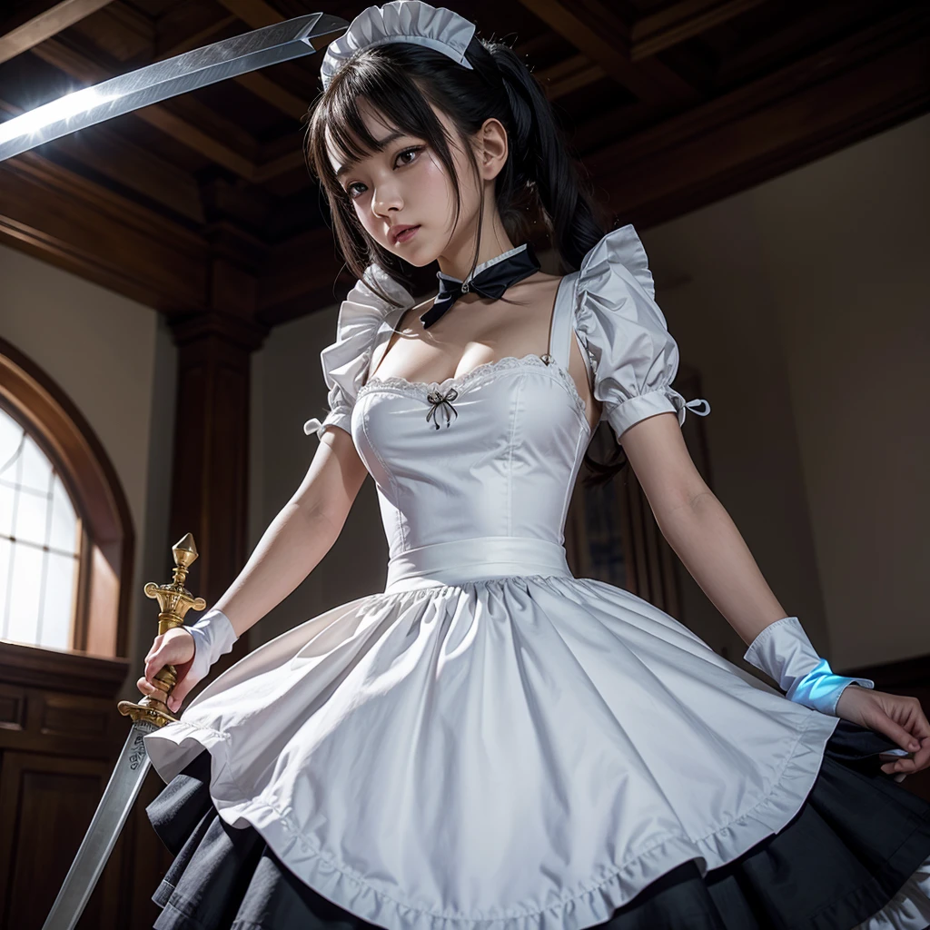 Create a maid with swords in 2d