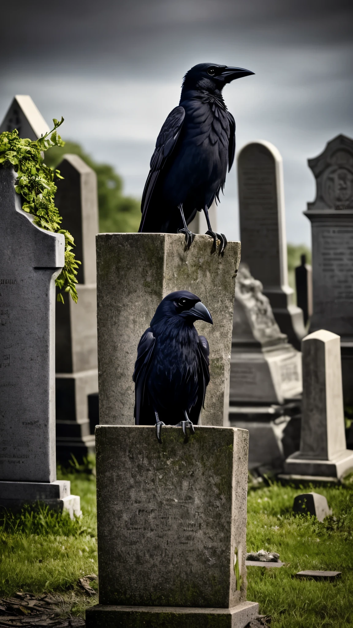 arafed crow sitting on a cross in a cemetery, a photo by Gonzalo Endara Crow, flickr, gothic art, crows as a symbol of death, ominous gothic aesthetic, dark crow, gothic!!, dark and gothic, crows, gothic style, gothic aesthetic, in the middle of a graveyard, crows beautiful, gothic art style, grungy gothic