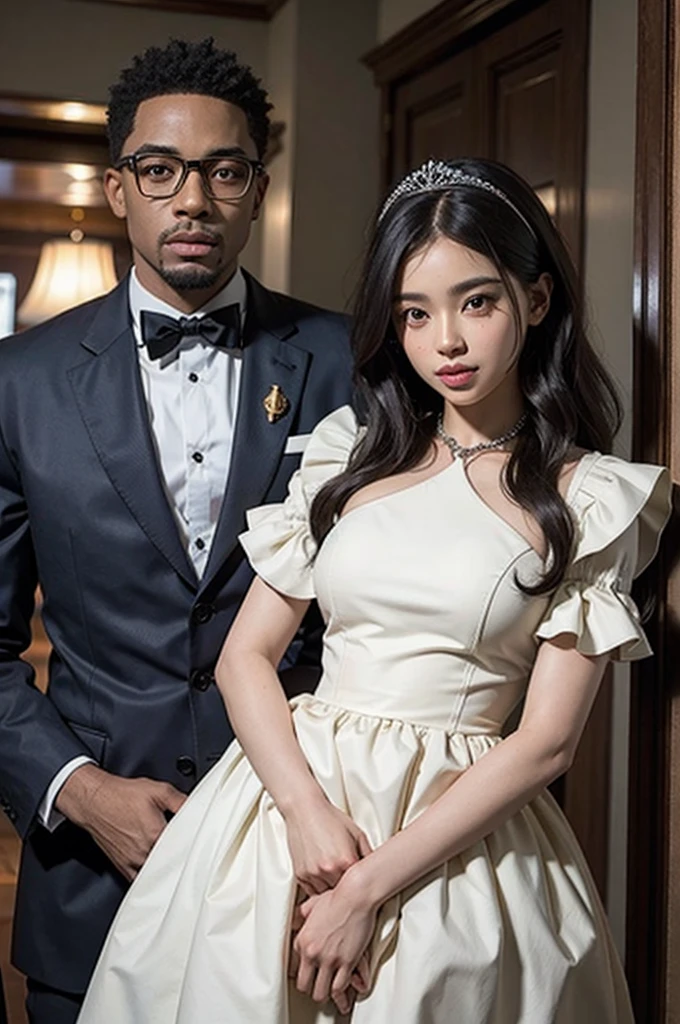 Black man with his maid girl