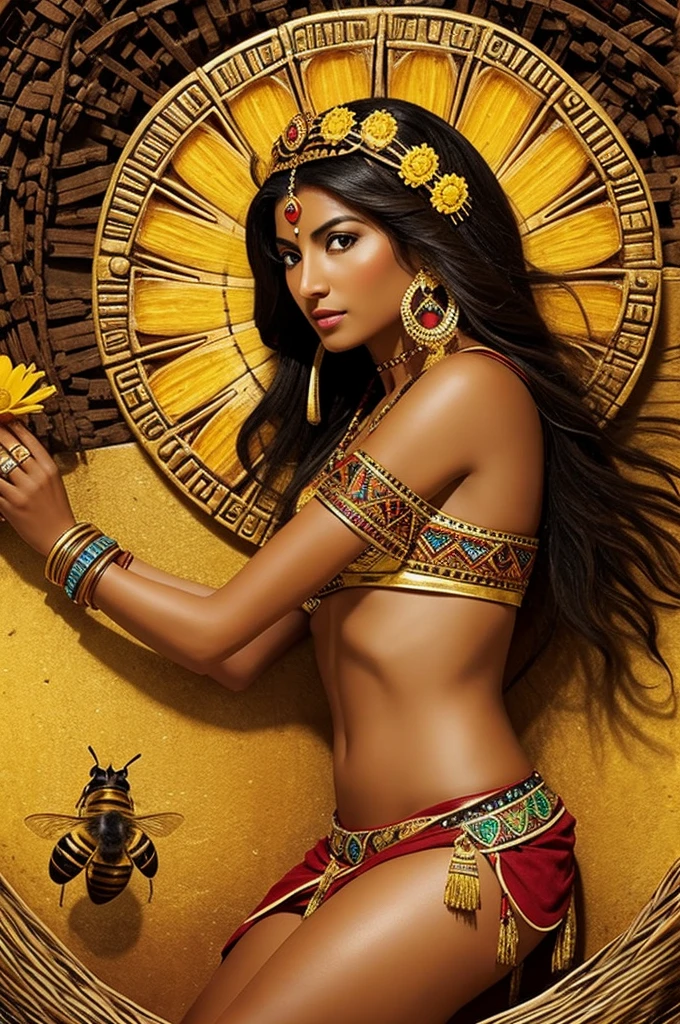 Aztec goddess woman goddess of honey and bees