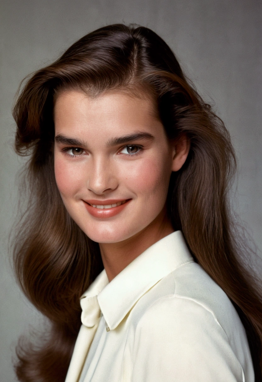 Young 16 year old Brooke shields ((smirk)) ((((very beautiful face))))