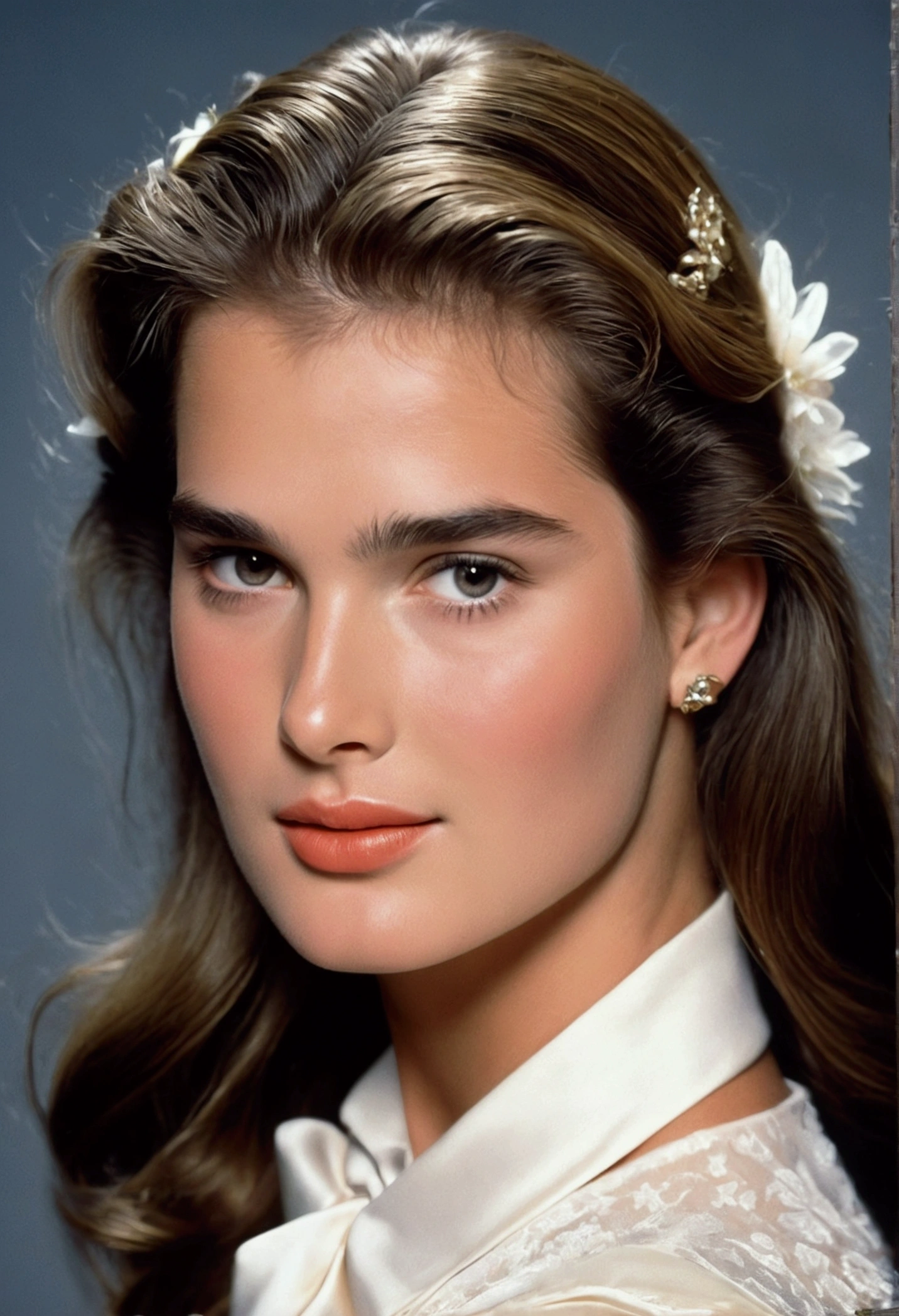 Young 16 year old Brooke shields ((looking very beautiful)) ((((very beautiful face))))
