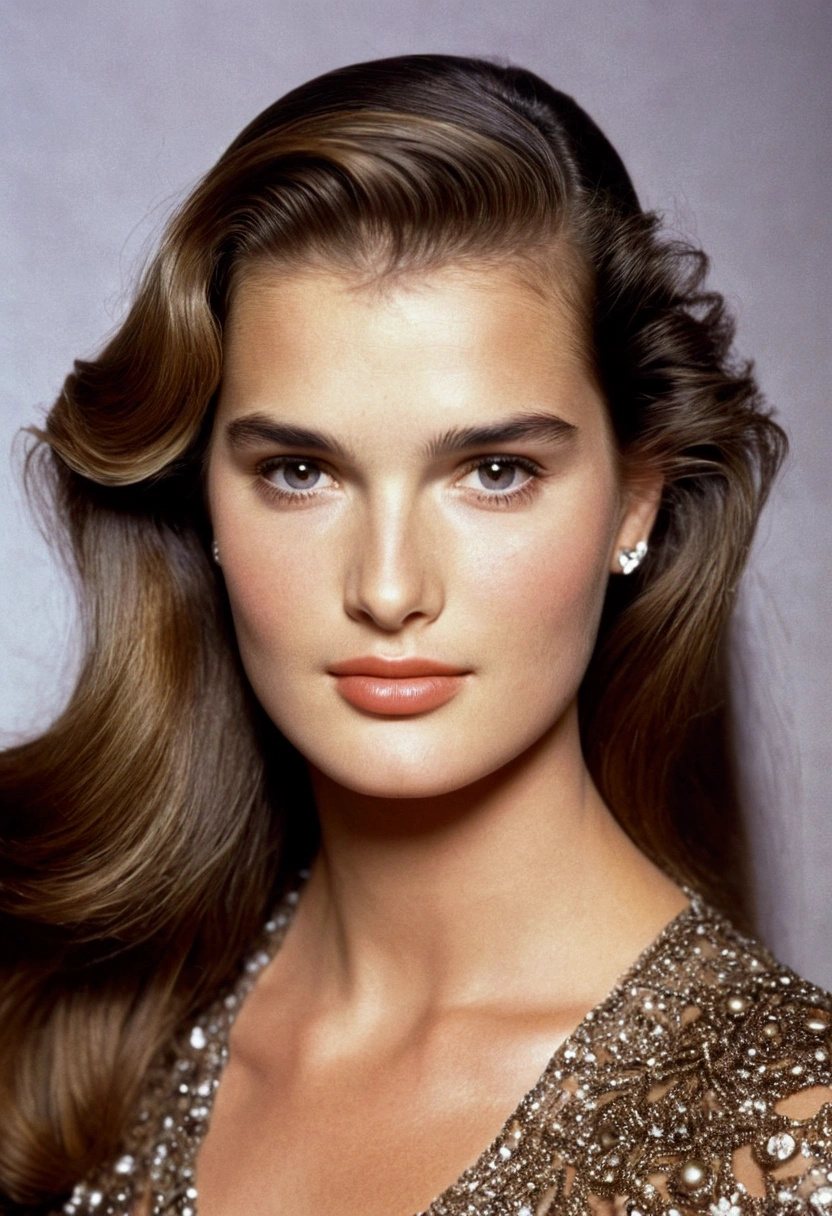 Young 16 year old Brooke shields ((looking very beautiful)) ((((very beautiful face))))