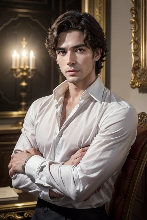 Italian man, white skin and hair dark as night, very handsome for his age.
Phillipe DuBois Lysander is the son of the Lysanders, the third richest family in the world.
Is 53 years old.