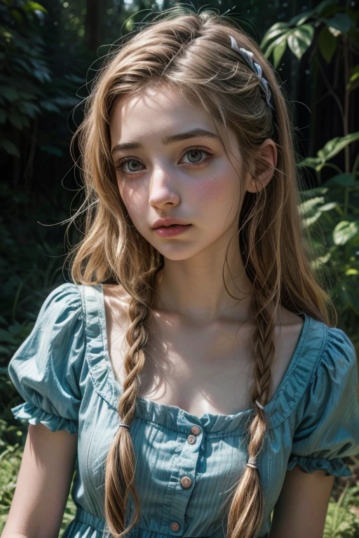 emily rudd, in Alice in Wonderland , ultra realistic high quality image,
