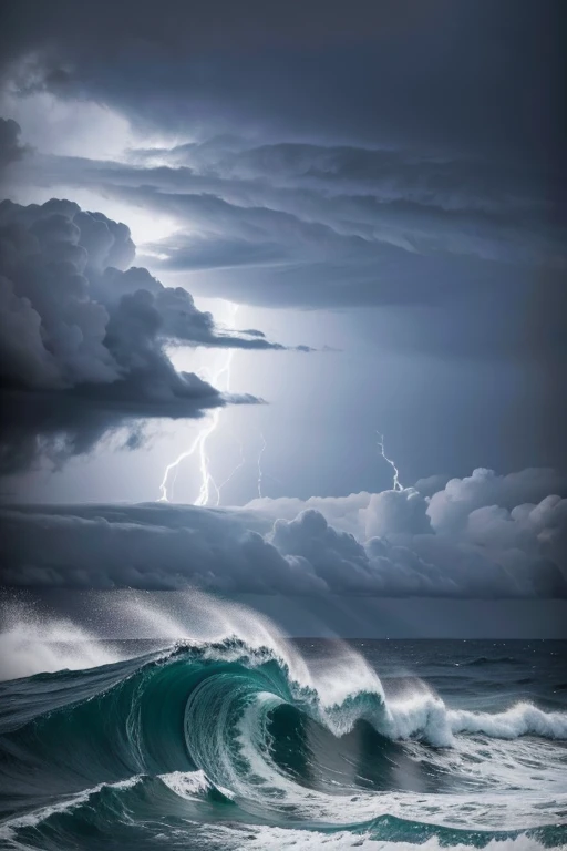 Image of a storm at sea
