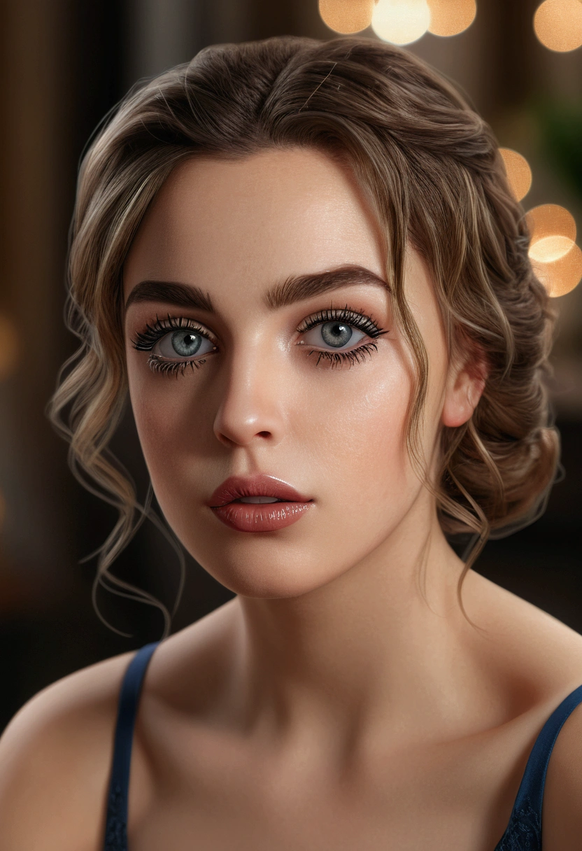 (best quality,4k,8k,highres,masterpiece:1.2),ultra-detailed,(realistic,photorealistic,photo-realistic:1.37),beautiful detailed eyes,beautiful detailed lips,extremely detailed eyes and face,longeyelashes,naked woman,standing pose,studio lighting,bokeh background,chair,table