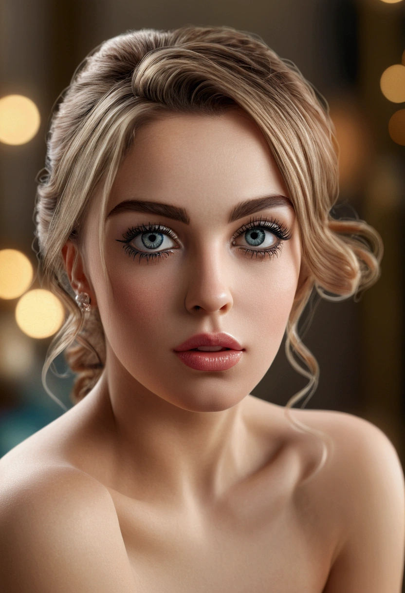 (best quality,4k,8k,highres,masterpiece:1.2),ultra-detailed,(realistic,photorealistic,photo-realistic:1.37),beautiful detailed eyes,beautiful detailed lips,extremely detailed eyes and face,longeyelashes,naked woman,standing pose,studio lighting,bokeh background,chair,table