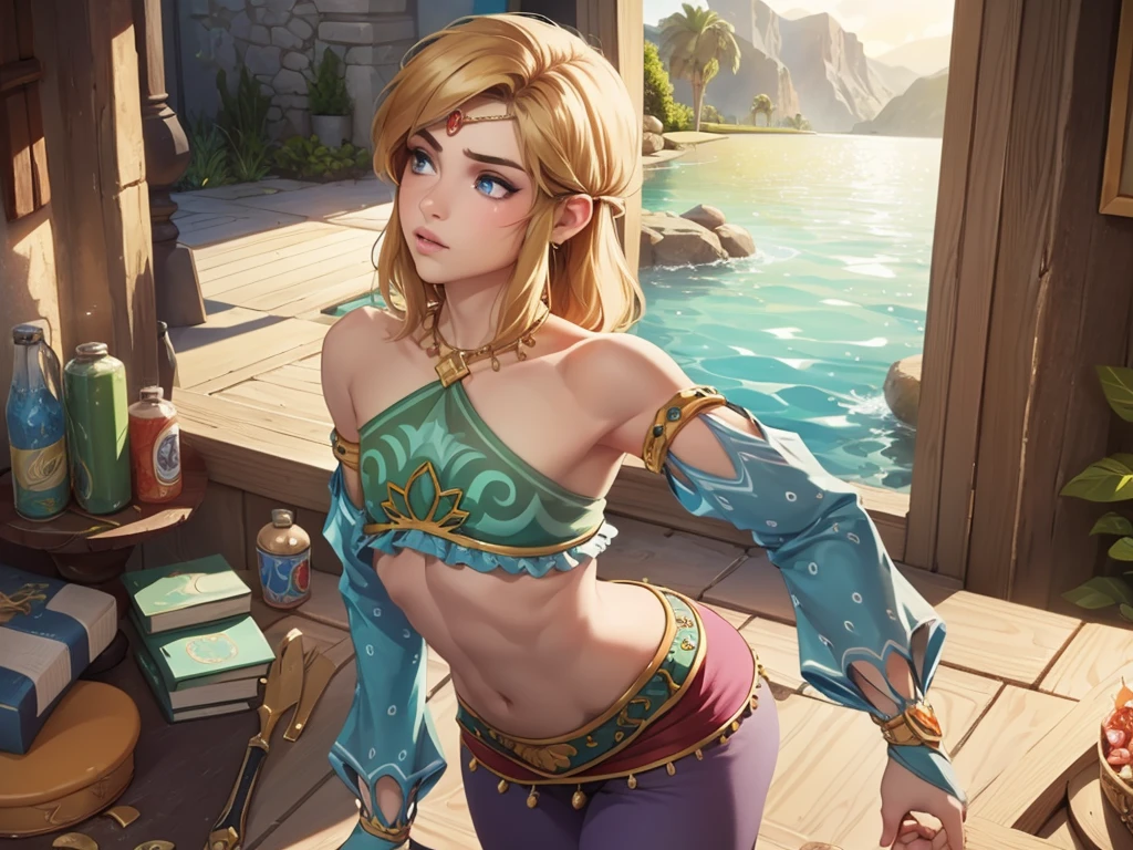 ((work of art)), ((best qualityer)), (detailded), perfect, standing alone, link, beautiful boy, Delicious lips, hair blonde, sexly, hot body, hot ass up.
