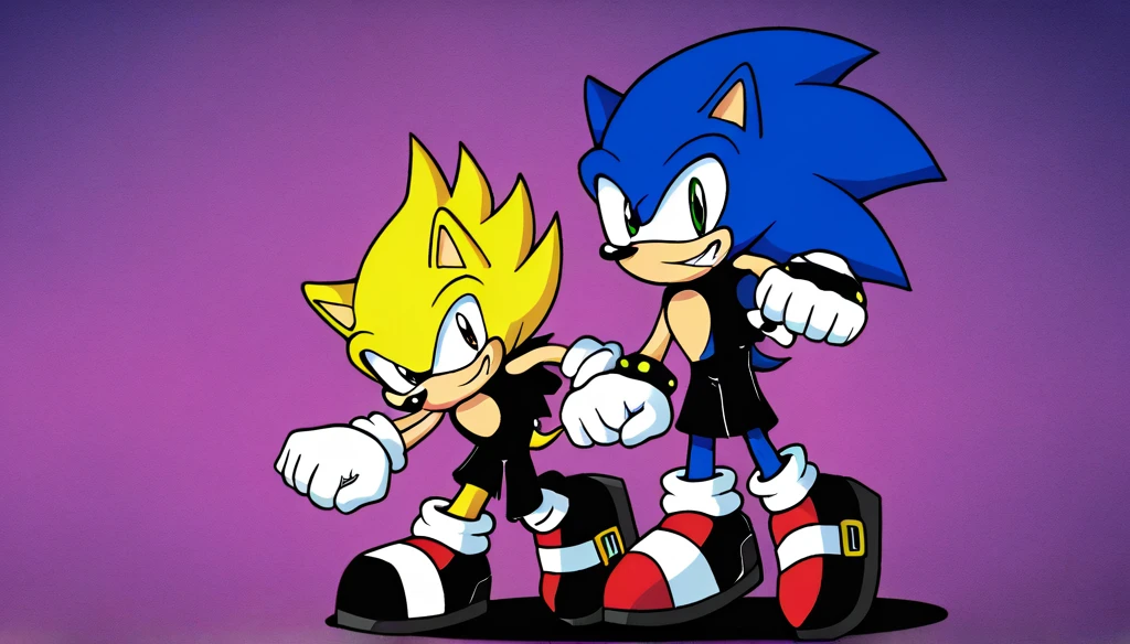 Mobian, (two characters), fight, injury, sonic, female, male