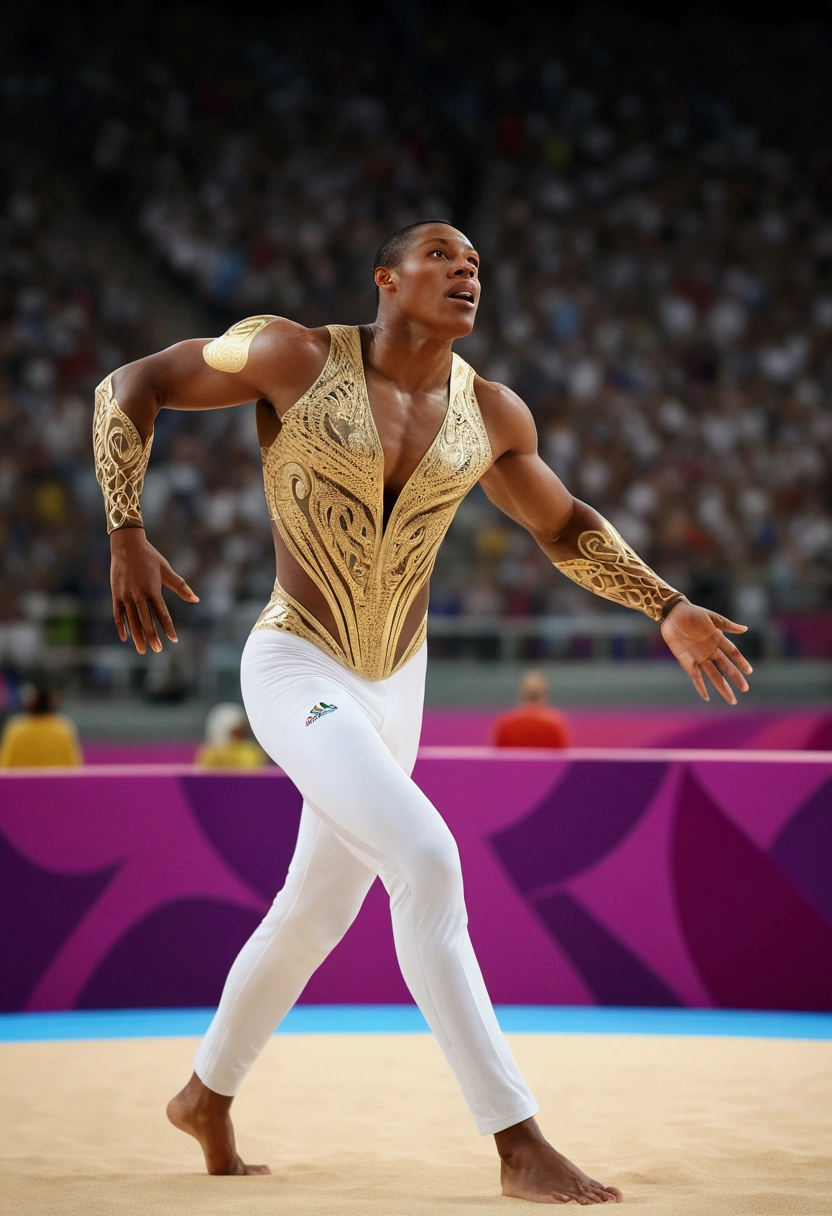 (Olympic Games), The Olympic Games showcase national traditions and characteristics through artistic performances, full body, award-winning, cinematic still, emotional, vignette, dynamic, vivid, (masterpiece, best quality, photorealistic, Professional, perfect composition, very aesthetic, absurdres, ultra-detailed, intricate details:1.3)