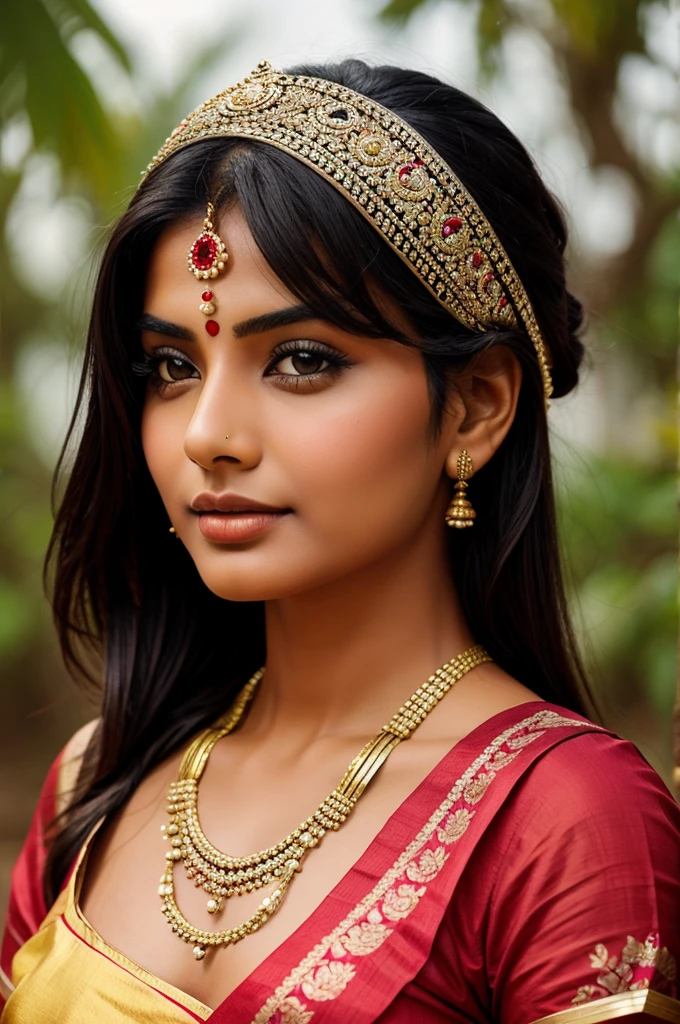 Create apicture of a beautiful indian Lady.