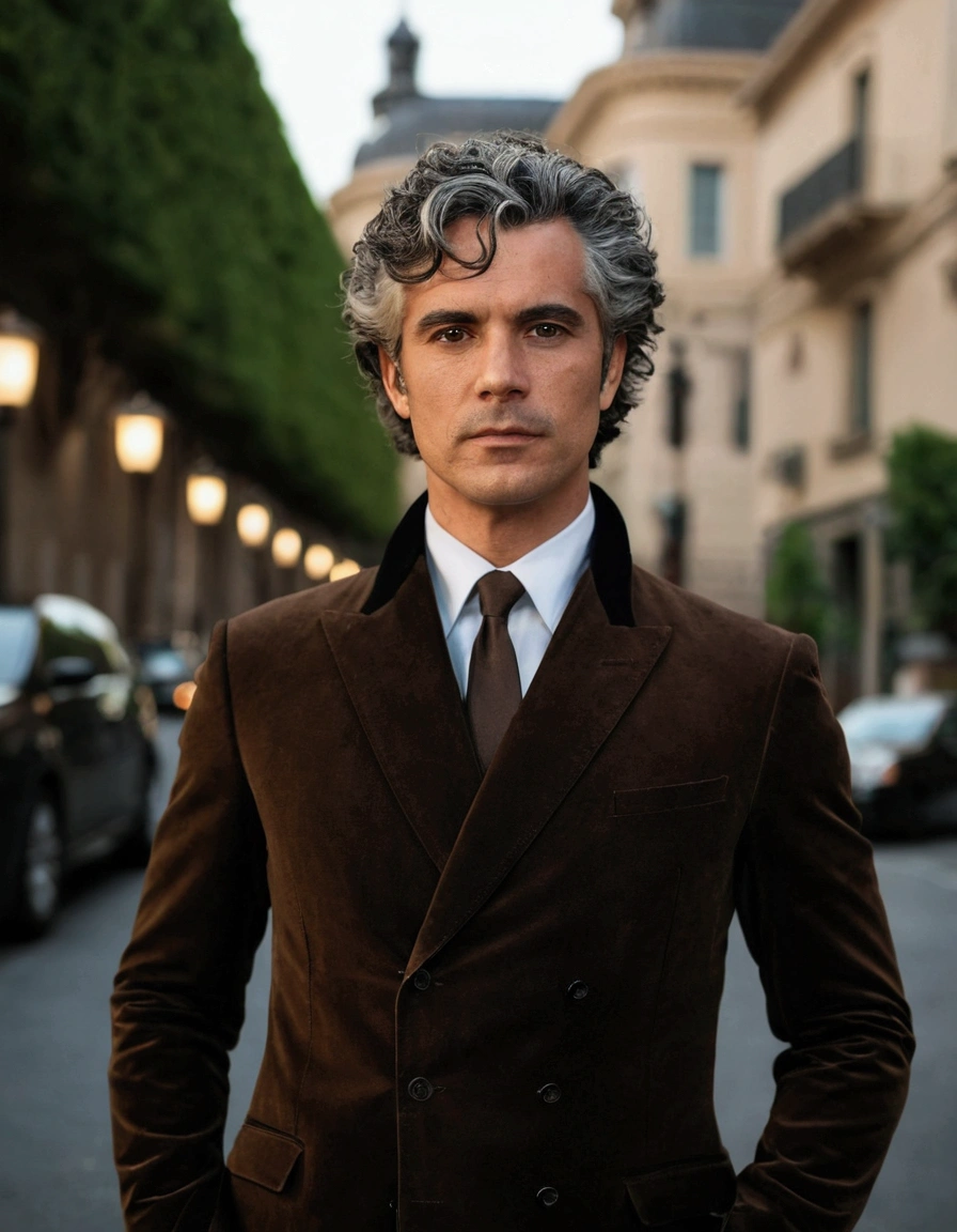 Man with gray hair wearing suit