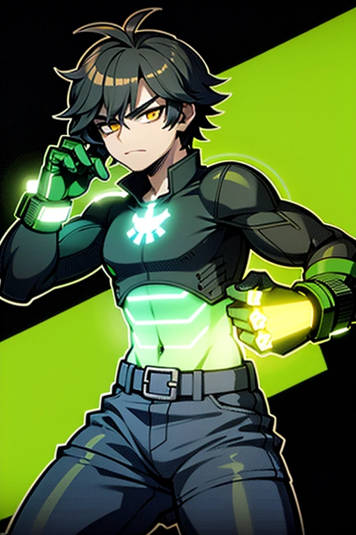 ((illustration)), (best quality)), ((masterpiece)), (detailed), ((night)), teenager, solo, 1boy, male focus, black trench coat, short hair, black hair, spiky hair, jeans, rubber shoes, cityscape, lineart, thick lines, itadori, itadori_yuuji, hair bangs, muscular, turtleneck