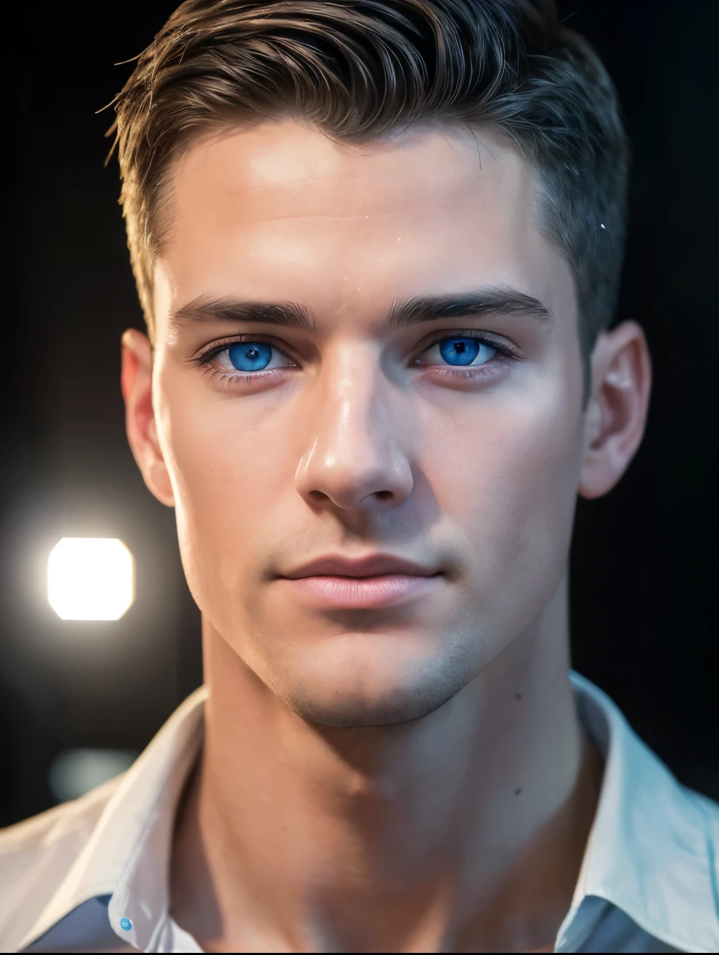 (1boy, photorealistic:1.4, ultra realistic, masterpiece:1.2, best quality, 4k, 8k) I’m looking for a man in finance, trust fund, 6’5”, blue eyes, (shot on Nikon d850 50mm, dlsr, RAW, cinematic lighting, 3 point lighting, flash with soft box)