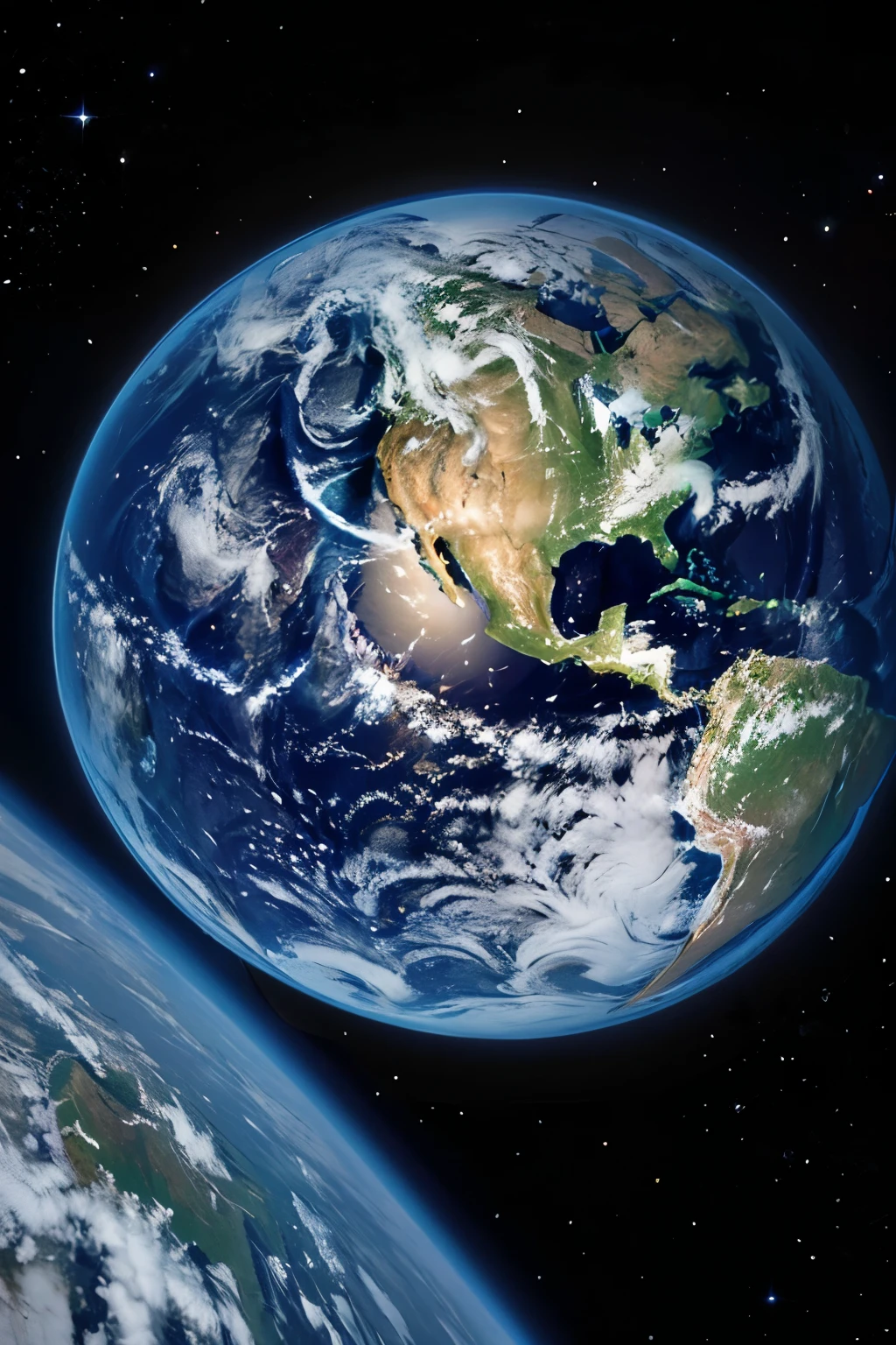 I created a beautiful planet in orbit