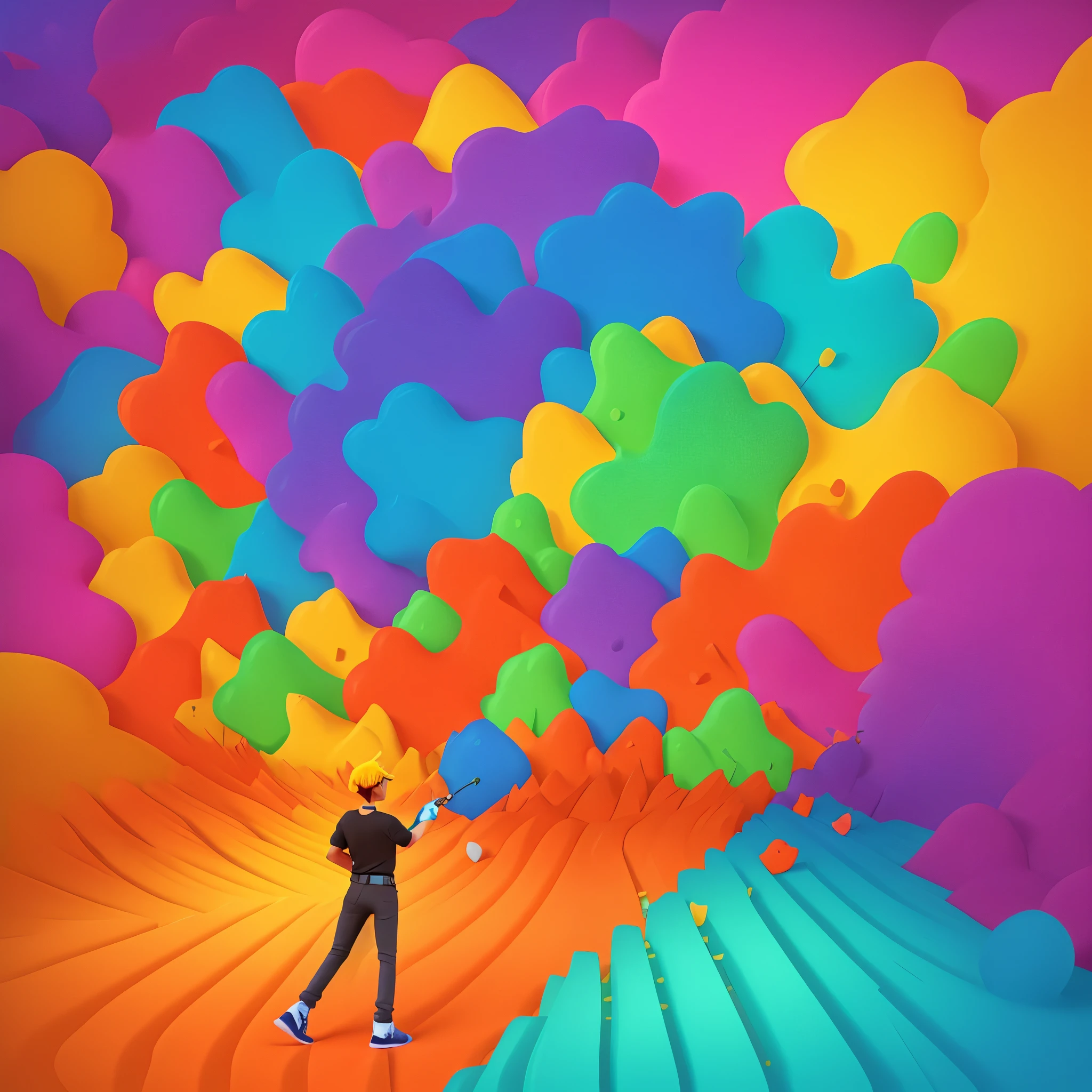 Create a Vibrant and Attractive Profile Picture for a Viral Channel, incorporating elements of humor and trend. Use bright colors and a minimalist design.
Create a channel cover that highlights content diversity, including challenge icons, reactions and tutorials. Maintain clarity and visual energy.