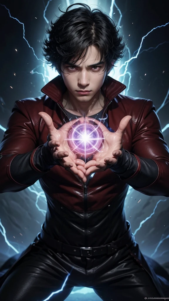 Create an anime character with the name Rafael who has the power to absorb all the powers he touches and use it infinitely as he wants and emanate the powers from his eyes and hands 